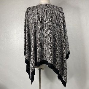 Lululemon Black White Divinity Knit Sweater Poncho
